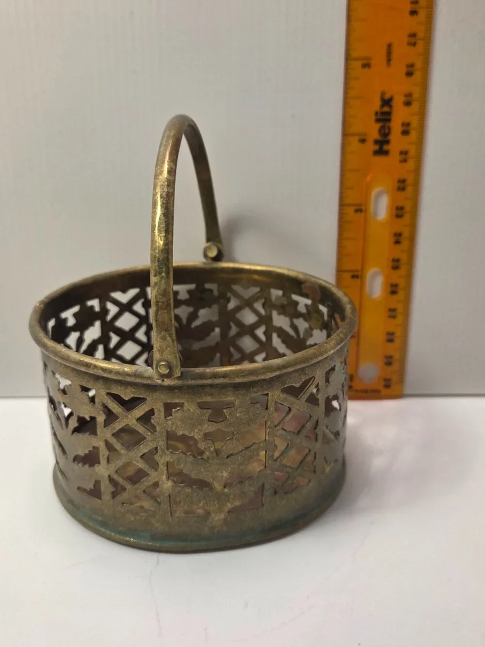 Vintage Pier 1 Brass Basket